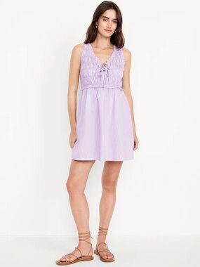 Old Navy Lilac Smocked Fit & Flare Mini Dress NWT